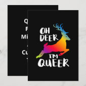 Oh Deer Queer Pride Minimal ArtisFlat Holiday Card シーズンカード (正面/裏面)
