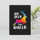 Oh Deer Queer Pride Minimal ArtisFlat Holiday Card シーズンカード (スタンド正面)