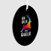 Oh Deer Queer Pride Minimal ArtistAcrylic Ornament オーナメント (正面)
