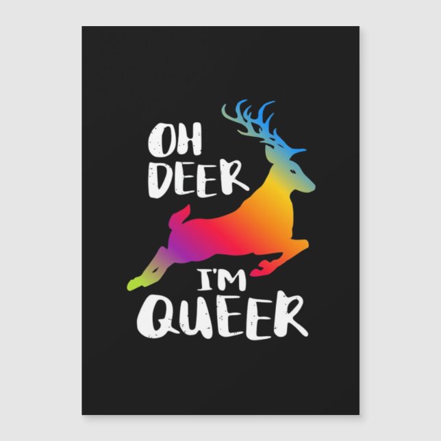 Oh Deer Queer Pride Minimal Artistic Style  (正面)