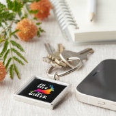 Oh Deer Queer Pride Minimal Artistic Style  キーホルダー (側面)