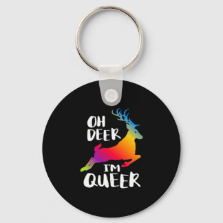 Oh Deer Queer Pride Minimal Artistic StyleKeychain キーホルダー