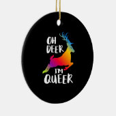 Oh Deer Queer Pride Minimal Artistic StyleOrnament セラミックオーナメント (右)
