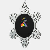 Oh Deer Queer Trendy Aesthetic Design  スノーフレークピューターオーナメント (右)