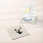 Oh Deer Reindeer スクエアペーパーコースター (インサイチュ)