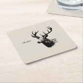 Oh Deer Reindeer スクエアペーパーコースター (アングル)