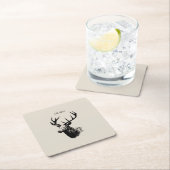 Oh Deer Reindeer スクエアペーパーコースター (インサイチュ)