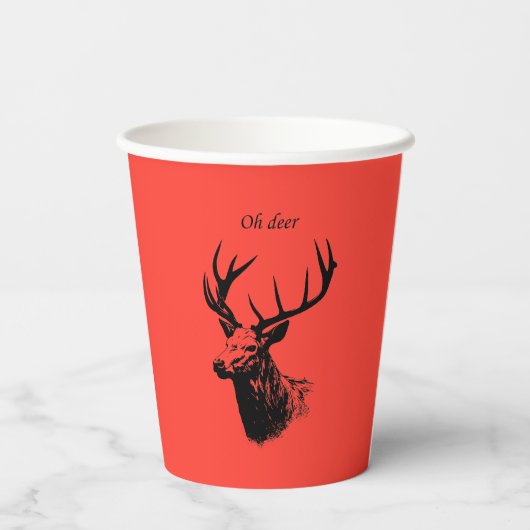 Oh Deer Reindeer 紙コップ (裏面)