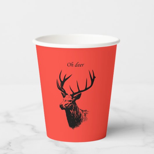 Oh Deer Reindeer 紙コップ (正面)