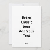 Oh Deer Retro Classic Design Flat Holiday Card シーズンカード (裏面)