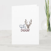 Oh Deer Retro Classic Design Folded Greeting Card カード (正面)