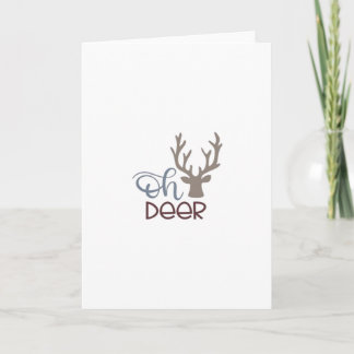 Oh Deer Retro Classic Design Folded Greeting Card カード