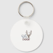 Oh Deer Retro Classic Design Keychain キーホルダー (正面)