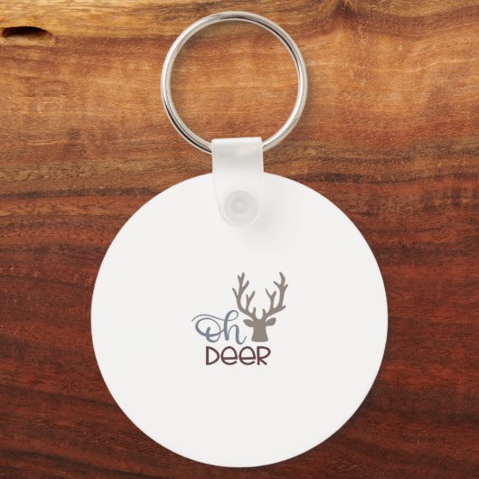 Oh Deer Retro Classic Design Keychain キーホルダー (正面)
