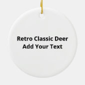 Oh Deer Retro Classic Design Ornament セラミックオーナメント (裏面)