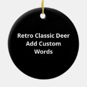 Oh Deer Retro Classic Style Ornament セラミックオーナメント (裏面)