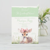 Oh Deer She’s Almost Here Baby Shower Invitation 招待状 (スタンド正面)
