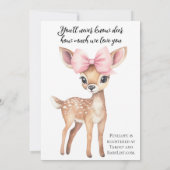 Oh Deer, She's Almost Here ベビーシャワー招待状 招待状 (裏面)