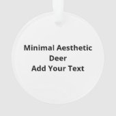 Oh Deer Simple Aesthetic Acrylic Ornament オーナメント (裏面)