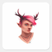 Oh Deer Simple Creative Style  スクエアシール (正面)