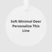 Oh Deer Soft Minimal Design オーナメント (裏面)