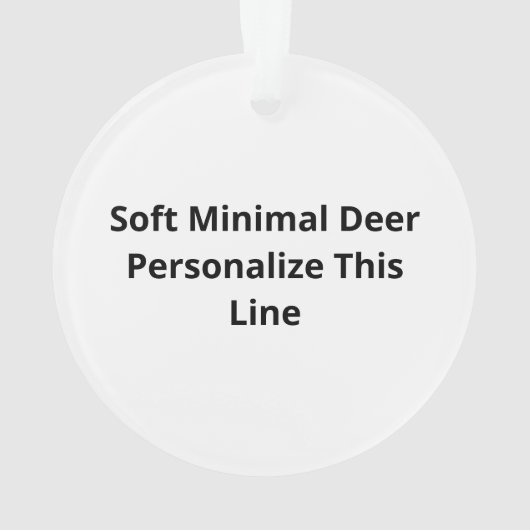 Oh Deer Soft Minimal Design オーナメント (裏面)