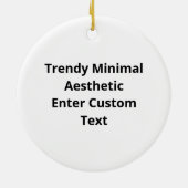 Oh Deer Trendy Minimal Aesthetic セラミックオーナメント (裏面)