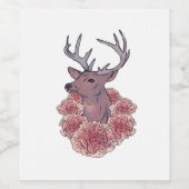 Oh Deer Trendy Minimal Aesthetic  ワインラベル (シングルラベル)