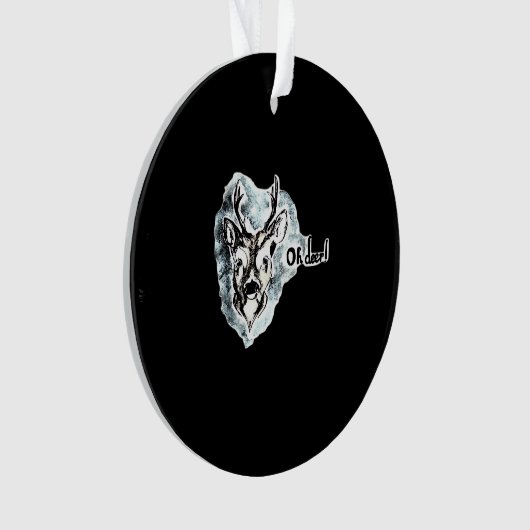 Oh Deer Trendy Modern Style オーナメント (正面)