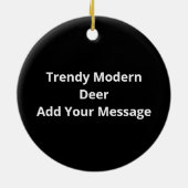 Oh Deer Trendy Modern Style セラミックオーナメント (裏面)