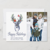 Oh Deer What a Yearメリークリスマスグリーティングフォト シーズンカード (正面)