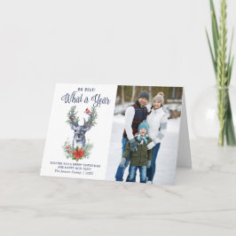 Oh Deer What a yearメリークリスマスフォトホリデー カード