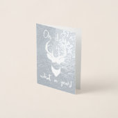 Oh Deer, What A Year! Funny Christmas 箔カード (正面)