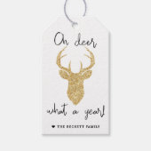 Oh Deer, What A Year! Funny Christmas Holiday ギフトタグ (正面)