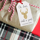 Oh Deer, What A Year! Funny Christmas Holiday ギフトタグ