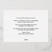 Oh Deer, What A Year! Funny Christmas Photo Real 箔シーズンカード (裏面)