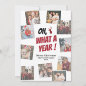 Oh Deer, What A Year! Personalize Christmas Photos シーズンカード (正面)