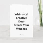 Oh Deer Whimsical Creative DesFolded Greeting Card カード (裏面)