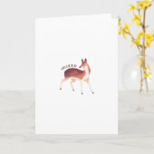 Oh Deer Whimsical Creative DesFolded Greeting Card カード (黄色い花)