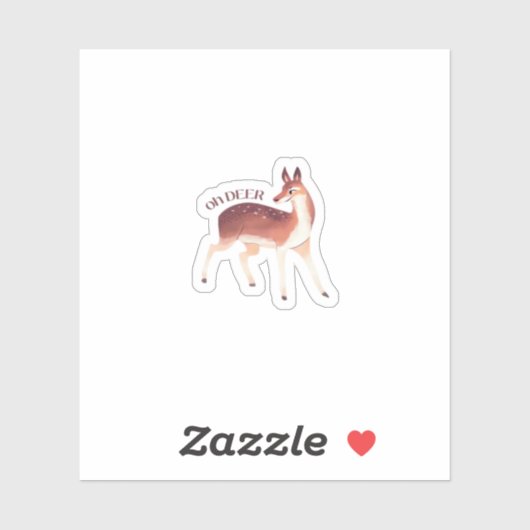 Oh Deer Whimsical Creative Design  シール (シート)