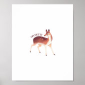 Oh Deer Whimsical Creative Design  ポスター (正面)