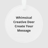 Oh Deer Whimsical Creative Design Acrylic Ornament オーナメント (裏面)
