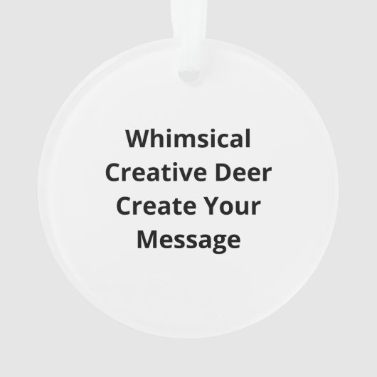 Oh Deer Whimsical Creative Design Acrylic Ornament オーナメント (裏面)
