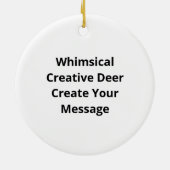 Oh Deer Whimsical Creative Design Ornament セラミックオーナメント (裏面)