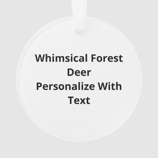 Oh Deer Whimsical Forest Vibe オーナメント (裏面)