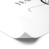 Oh Deer Winter Baby Boy Shower Welcome Sign Poster ポスター (角)