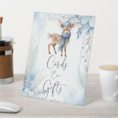 Oh Deer Winter Boy赤ちゃんシャワーカードとギフト 台座サイン (インサイチュ)