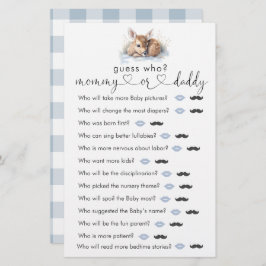 Oh Deer Woodland冬のベビーショー"誰を推測"ゲーム