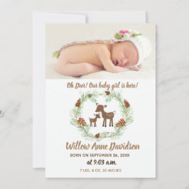 Oh Deer Woodland自然写真誕生のお知らせ 案内状