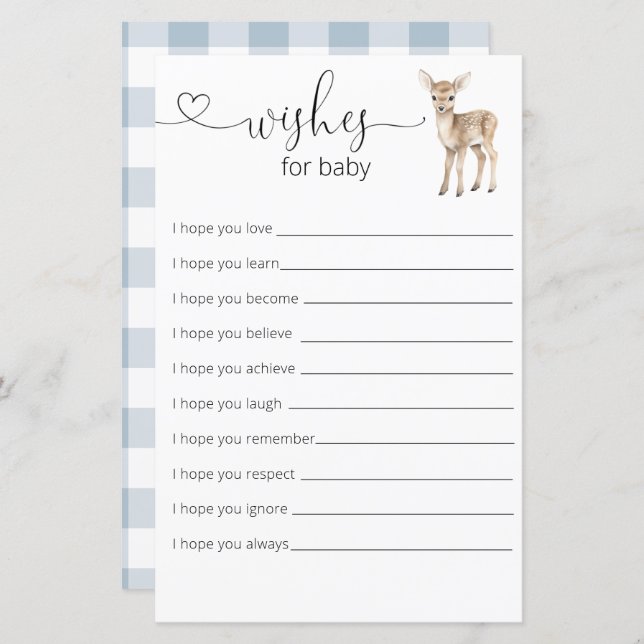 Oh Deer Woodland Baby Showersベビー (正面/裏面)